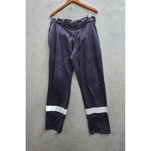 Tyndale Men Pants 33X32 Navy Work Twill Workwear FR Flame Resistant 29" Inseam